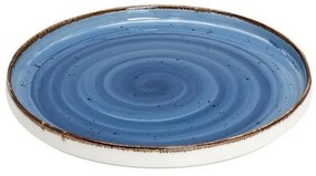 Πιάτο Πορσελάνινο Terra Step Ρηχό  Σετ 6 τμχ Tlf132K6 Φ21cm Blue Espiel Πορσελάνη