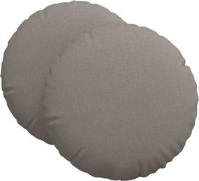 vidaXL Μαξιλάρια καθισμάτων 2 pcs Taupe Ø60 x 21 εκ ύφασμα