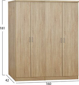 ΣΕΤ 2 ΤΜΧ ΝΤΟΥΛΑΠΑ 4ΦΥΛΛΗ SONAMA 160X42X181 HM11350.02