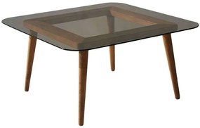 Τραπέζι Σαλονιού Smart 552NOS2229 80x80x40cm Brown-Walnut