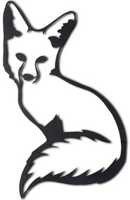 Διακοσμητικό Τοίχου Fox 805BSG1127 50x30cm Black Wallity Metal
