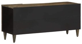 ντουλάπι τηλεόρασης ανοιχτό γκρι 105x33,5x46cm μασίφ ξύλο Mango - Γκρι