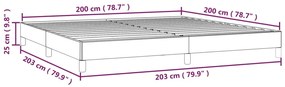 Σκελετός Κρεβατιού Χωρίς Στρώμα Μπλε 200x200 εκ.Υφασμάτινο - Μπλε