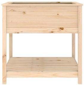 vidaXL Ζαρντινιέρα με Ράφι 82,5x82,5x81 εκ. Μασίφ Ξύλο Πεύκου