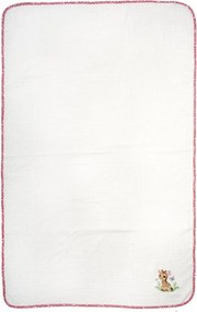 Κουβέρτα Πικέ Αγκαλιάς (80x110) Dimcol Giraffe 172 White-Pink