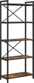 vidaXL Ράφι Βιβλίων 60 x 30 x 155 εκ Επεξεργασμένο Ξύλο Καπνιστό Δρύς