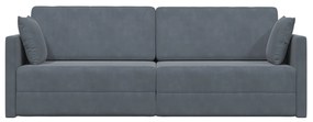 vidaXL Καναπές-κλίνες 2 σε 1 Σκούρος Γκρι 213x144x60 cm Βελούδο