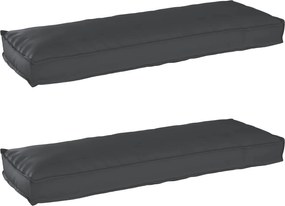 vidaXL Σετ Μαξιλαριών Πάγου 2 pcs Μαύρο 120 x 40 x 8 εκ