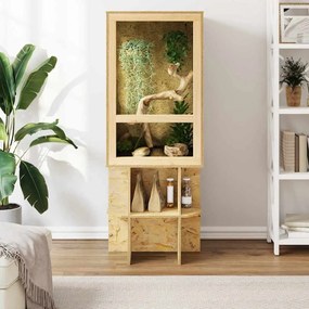 vidaXL Βάση Terrarium Καφέ 50 x 50 x 50 cm OSB