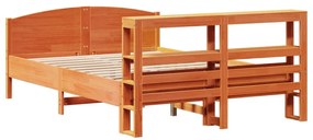 vidaXL Σκελετός Κρεβ. Χωρίς Στρώμα Καφέ Κεριού 160x200 εκ Μασίφ Πεύκο