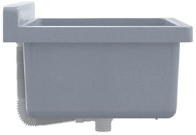 vidaXL Νιπτήρας Επίτοιχος Γκρι 40x40x24 εκ. από Ρητίνη