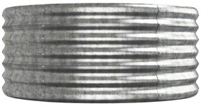 vidaXL Ζαρντινιέρα Ασημί 296x80x36 εκ. Γαλβανισμένος χάλυβας