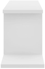 vidaXL Ράφι Τηλεόρασης Επιτοίχιο Λευκό 125x18x23 εκ. από Επεξ. Ξύλο