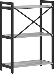 vidaXL Ράφι Βιβλίων 60 x 30 x 85 cm Επεξεργασμένο Ξύλο Γκρι sonoma