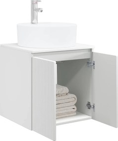 vidaXL Επιτοίχια Λεκάνη Έπιπλο Λευκό 49,5 x 44,5 x 65 εκ