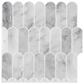 vidaXL Διακοσμητικά Αυτοκόλλητα 20 pcs Γκρι Μάρμαρο 30 x 30 x 0,8 εκ