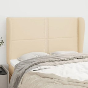 Κεφαλάρι με Πτερύγια Κρεμ 147x23x118/128 εκ. Υφασμάτινο 3117819