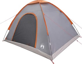 vidaXL Σκηνή Camping 4 ατόμων Γκρι και Πορτοκαλί