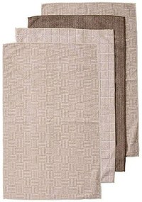 Πετσέτες Κουζίνας Benson (Σετ 4Τμχ) 33408 43x68cm Taupe Ladelle Microfiber