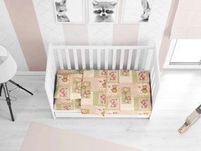 Σετ Σεντόνια Φανελένια Κούνιας 120x160εκ. Baloon 76 Beige DimCol