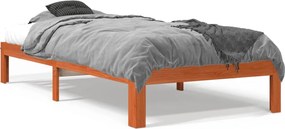vidaXL Σκελετός Κρεβ. Χωρίς Στρώμα Καφέ Κεριού 75x190 εκ Μασίφ Πεύκο