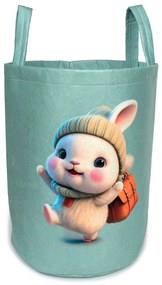Καλάθι Αποθήκευσης (Φ50x45) Dimcol Happy Bunny 42 Βεραμάν