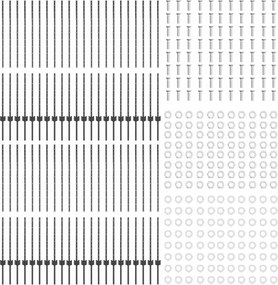 vidaXL Στύλος Περιφράξεων 44 pcs Γκρι 180 cm Ατσάλι