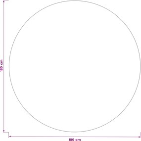 vidaXL Ύφασμα Τραπέζης Σκούρο Γκρι Διάμ. 180 cm Πολυεστέρας Γύρος