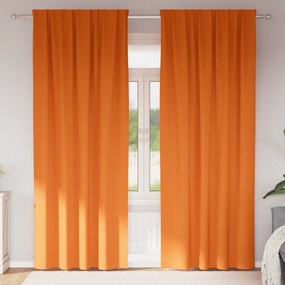 vidaXL Κουρτίνες 2 pcs Φωτεινό Πορτοκάλι 225 x 140 εκ. Πολυεστέρας