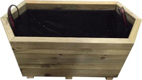 Tesias Ζαρντινιέρα Ξύλινη εξάπλευρη Δ85x36,5-Tesias  TES-134