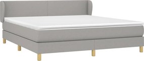 vidaXL Κρεβάτι Boxspring με Στρώμα Αν. Πράσινο 160x200εκ Υφασμάτινο
