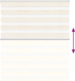 vidaXL Ζέβρα τυφλή μπεζ μάρμαρο Πλάτος υφάσματος 130,9 εκ. Πολυεστέρας