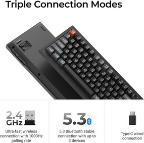 KEYBOARD WRL V3 ULTRA/BLACK V3U-D1 KEYCHRON