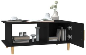 vidaXL Τραπεζάκι Σαλονιού Μαύρο 90x50x40 εκ. Επεξεργασμένο Ξύλο