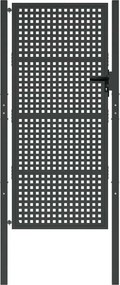 vidaXL Πόρτα Κήπου Ανθρακί 100x200 εκ. Ατσάλι