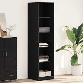 vidaXL Ντουλάπι με ράφι Μαύρη Οξυά 50 x 50 x 200 cm Επεξεργασμένο ξύλο
