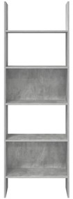 vidaXL Βιβλιοθήκη Γκρι Σκυροδέματος 60 x 35 x 180 εκ. από Επεξ. Ξύλο