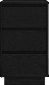 vidaXL Κομοδίνο με φώτα LED Μαύρο 38x34x65 cm