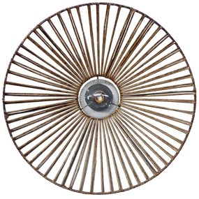 Φωτιστικό Τοίχου-Οροφής Κωνικό Στυλ Μπαμπού Vc-A 31-1338 1/Ε27 Φ60cm 16,5cm Brown Heronia