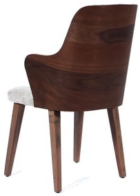 Καρέκλα DELUX  ξύλο φυσικό χρώμα /ύφασμα GOLF 15
