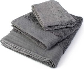Πετσέτα Προσώπου (50x100) Dimcol Πενιέ 500gsm Γκρι