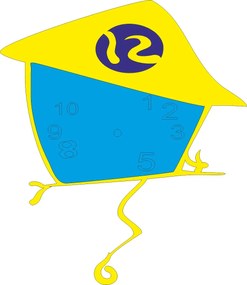 Intra απο ξύλο plywood 3mm-4mm πάχος - Πρότυπο ρολογιού παιδικού δωματίου Δίασταση 30x30 cm Intraeaxys-6o3yvvk7