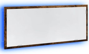 vidaXL LED Καθρέφτης Μπάνιου Καπνιστή Δρυς 100x8,5x37εκ. Επεξεργ. Ξύλο