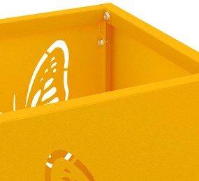 vidaXL Σχέδιο & βάση αποθήκευσης Μουσταρδί 15.5 x 15.5 x 49 εκ Ατσάλι