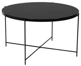 Τραπεζάκι Σαλονιού 6055 70cm Black 205-92-099 Metal, Glass