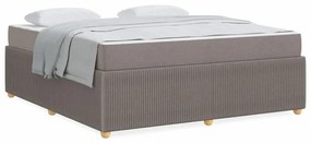 vidaXL Σκελετός κρεβατιού με στρώμα Taupe 180 x 200 cm ύφασμα