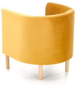 CLUBBY 2  leisure armchair mustard / natural DIOMMI V-PL-CLUBBY_2-FOT-MUSZTARDOWY