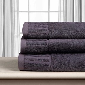 Πετσέτα Προσώπου (50x100) Silk Fashion Μελωδία 600gsm Γκρι