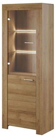 Βιτρίνα 36116-SKN-V Βελανιδί 70x197x37cm Chipboard,Glass