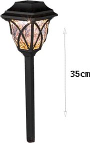 Ηλιακό Φανάρι Κήπου LED 35cm Αδιάβροχο - Solar Garden LED Lantern 35cm Waterproof